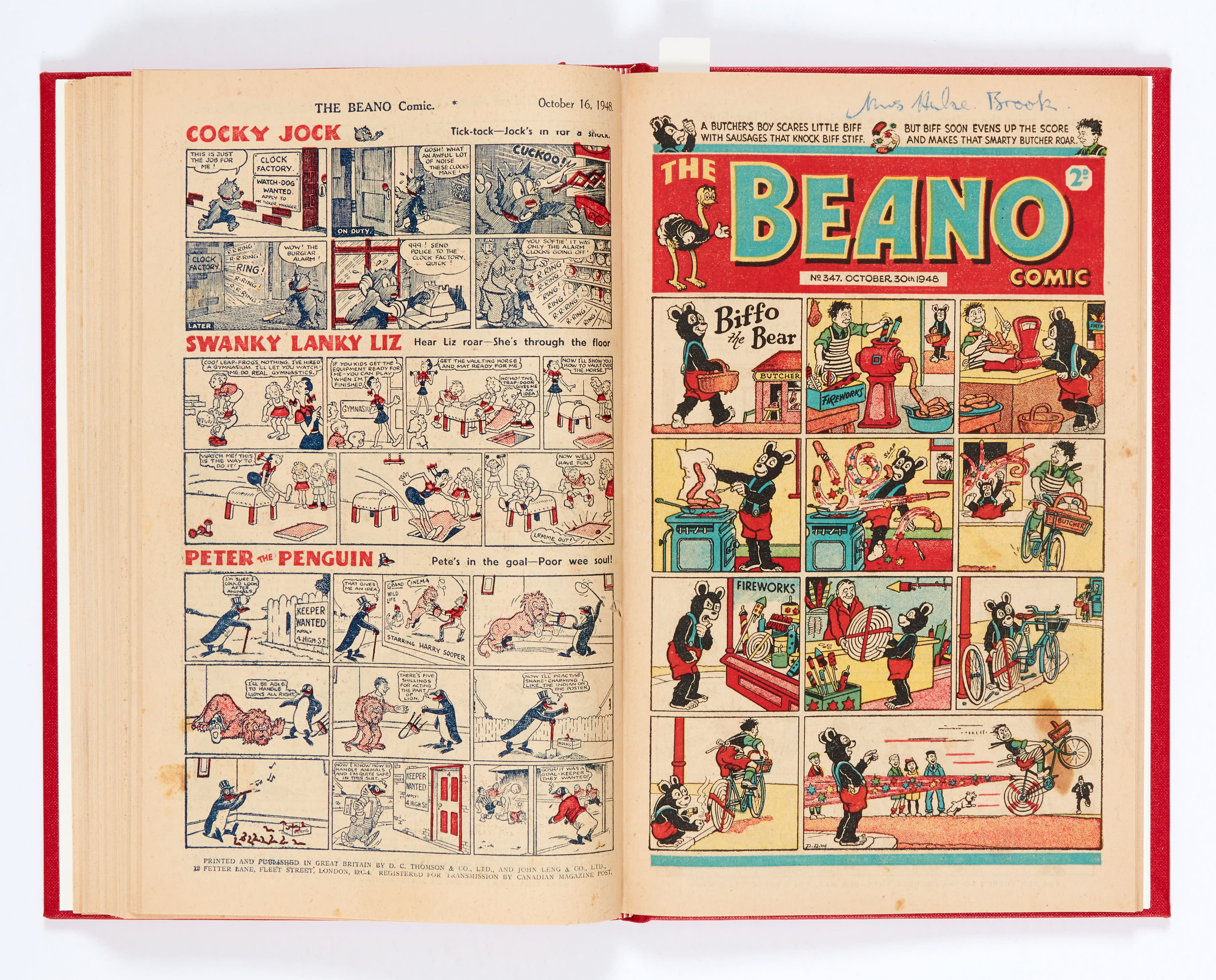 Beano (1948) 326-351. Complete year in bound volume (issued fortnightly). No 326 last Big Eggo - Image 5 of 6