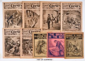 Famous Crimes (1899-1902) 1-14, 16, 34-42, 47-57, 68-75, 79-103. Illustrating the first murder by