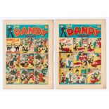 Dandy (1938) 30, 31. Bright cover colours, cream/light tan pages [vg/vg-] (2)
