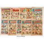 Beano/Dandy low grades (1945-58). Beano: 260, 477, 657, 684. Dandy: 321, 346, 359 (Xmas 1947)