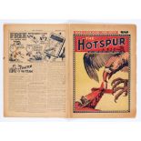 Hotspur 1 (1933). Good cover colours, light tan/tan pages with worn edges [gd+]. No Reserve