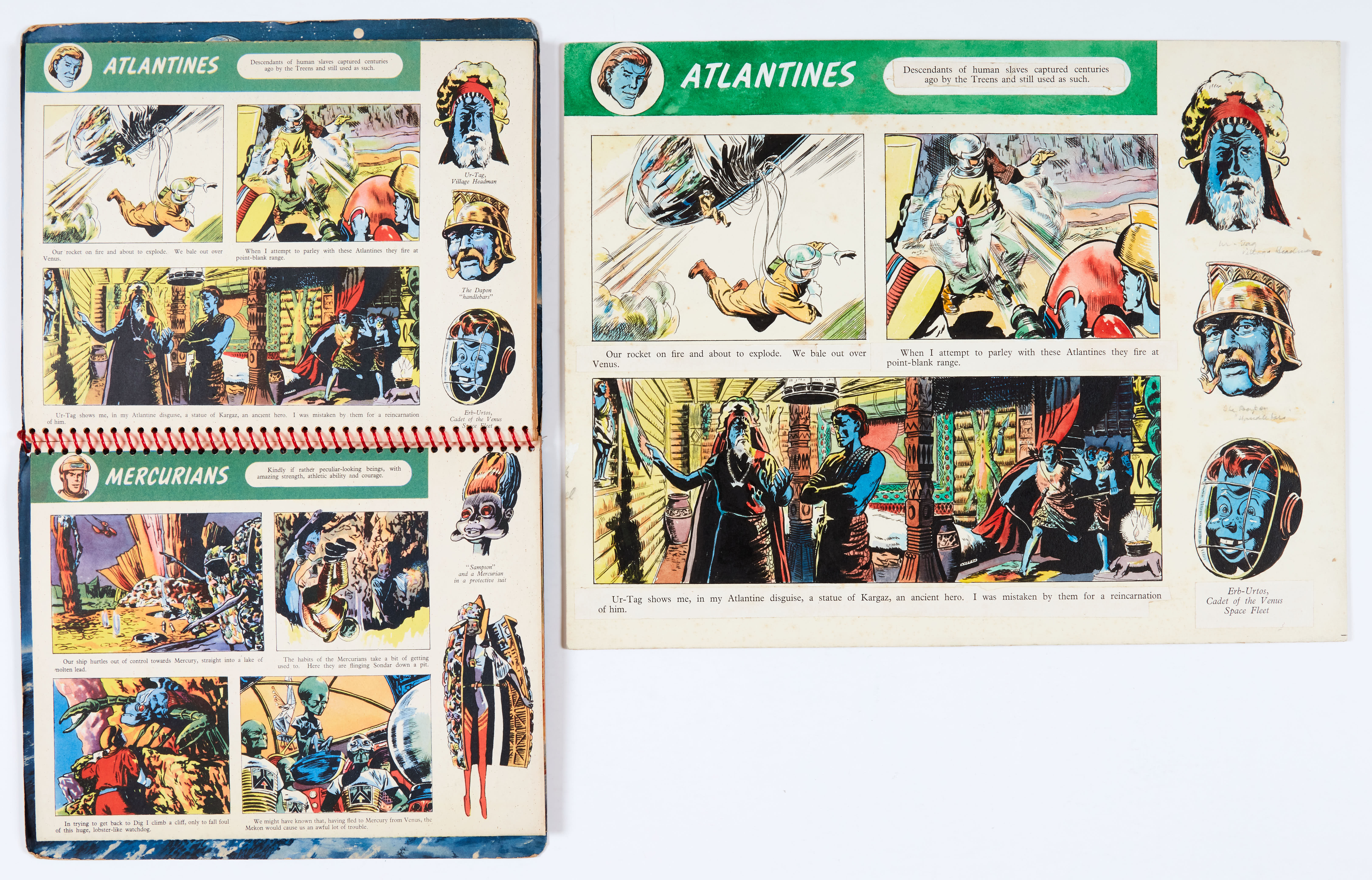 Dan Dare/Atlantines original artwork (1953) by Frank Hampson and studio artists from the Dan Dare