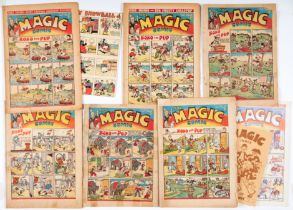 Magic (1939) 2-7. With Sooty Snowball back cover printer's proof for No 2, facsimile No 1 and The