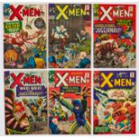 X-Men (1965) 10-15. Comics Code 'A' touched in with red pen, cream pages [vg/fn] (6). No Reserve