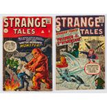 Strange Tales (1962) 99, 103. Comics Code 'A' filled in with red pen. # 99 [gd], # 103 [vg] (2).