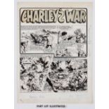 Charley's War: 3 original consecutive artworks (1984) by Joe Colquhoun from Battle No 624 pgs 2-