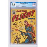 Captain Flight 3 (1949). CGC 1.8. 'Cover detached', white pages. No Reserve