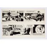 Garth: 'The Spanish Lady' (1976) two original artworks drawn and signed by Frank Bellamy for the