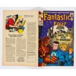 Fantastic Four 45 (1965). Comics Code 'A' filled in with red pen. Rusty staples, cream/light tan