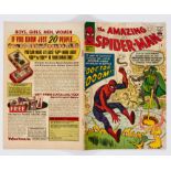 Amazing Spider-Man 5 (1963). Comics Code 'A' touched in with red pen. Rusty staples, cream/light tan