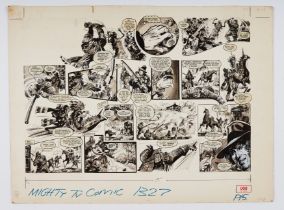 Doctor Who original double page artwork (1977) by John Canning for Mighty T.V. Comic 1327 (21 May