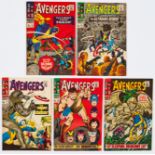 Avengers (1966-67) 35-38, 41. Comics Code 'A' filled in with red pen [vg+] (5). No Reserve
