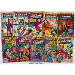 J.L.A. (1965-67) 34, 35, 40, 41, 45-53, 55, 56 and 95 (1971). Most issues with Comics Code 'A'