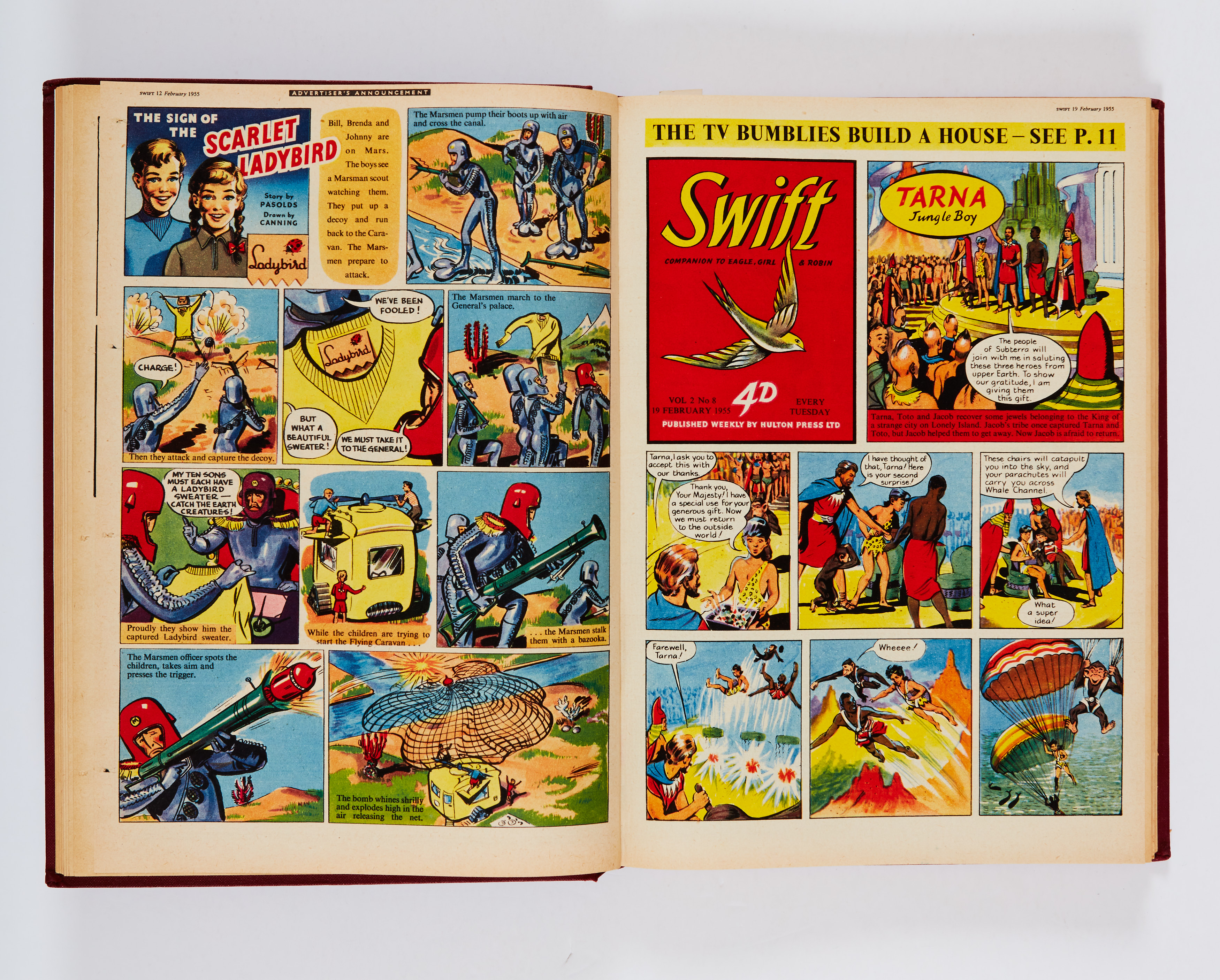 Swift (1955) Vol. 2: 1-39 in bound volume with loose issues 40-53 completing the year. With Tarna