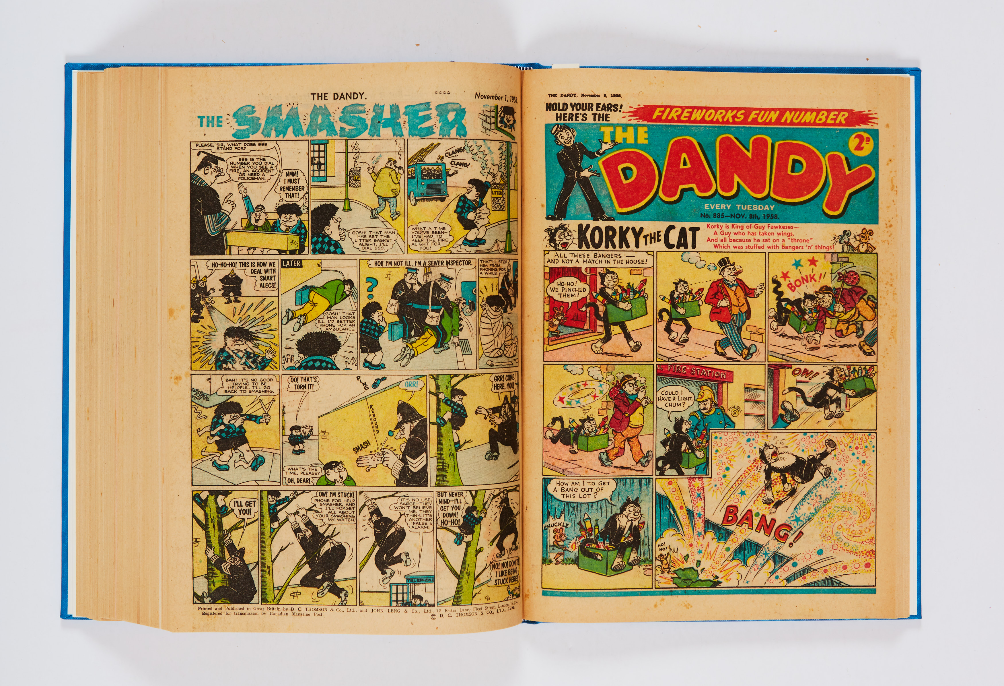 Dandy (1958) 841-892. Complete year in bound volume. Starring Robin Hood in 'The Mystery of Sherwood - Image 4 of 5