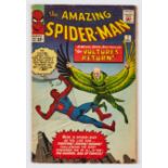 Amazing Spider-Man 7 (1963). Cents copy. Comics Code 'A' touched in red pen. Two neatly closed cover