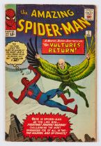 Amazing Spider-Man 7 (1963). Cents copy. Comics Code 'A' touched in red pen. Two neatly closed cover