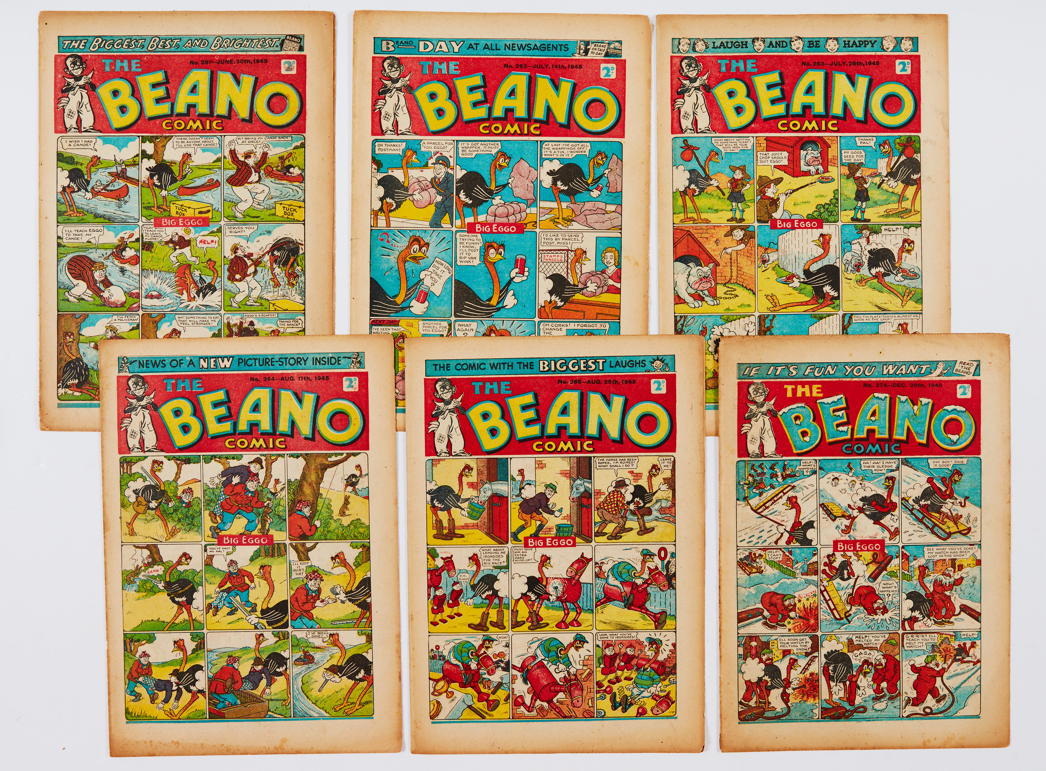 Beano (1945) 261-265, 274. Propaganda war issues - Save Paper with Rip Van Wink and Pansy Potter.