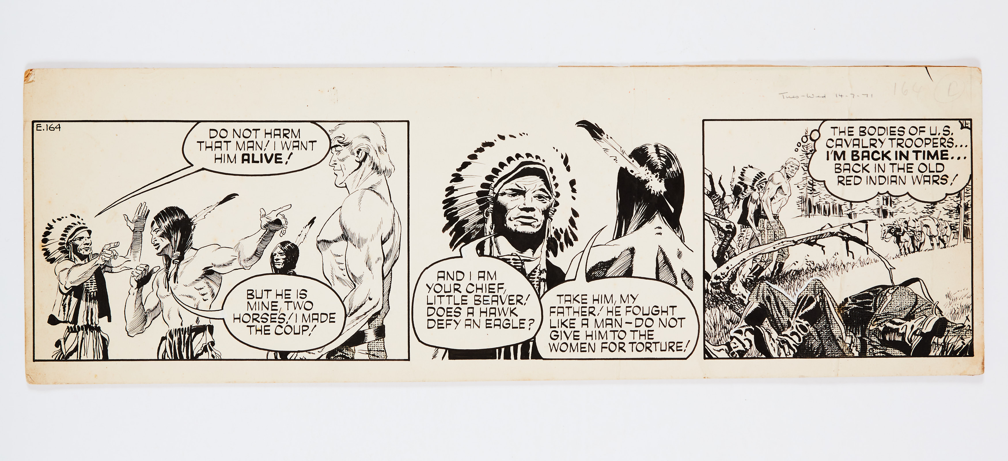 Garth original artwork by Frank Bellamy (with some third panel touches by John Allard). For the