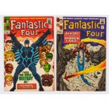 Fantastic Four (1966) 46, 47. Comics Code 'A' filled in with red pen. Cream/light tan pages [fn] (