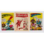 Superman Oz reprints (1958) 99, 108 with Radio Fun (Dec 12 1959) Superman cover and double page