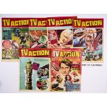 TV Action + Countdown (1972) 62-100, becomes T.V. Action (1973) 101-130, 132 last issue. Starring