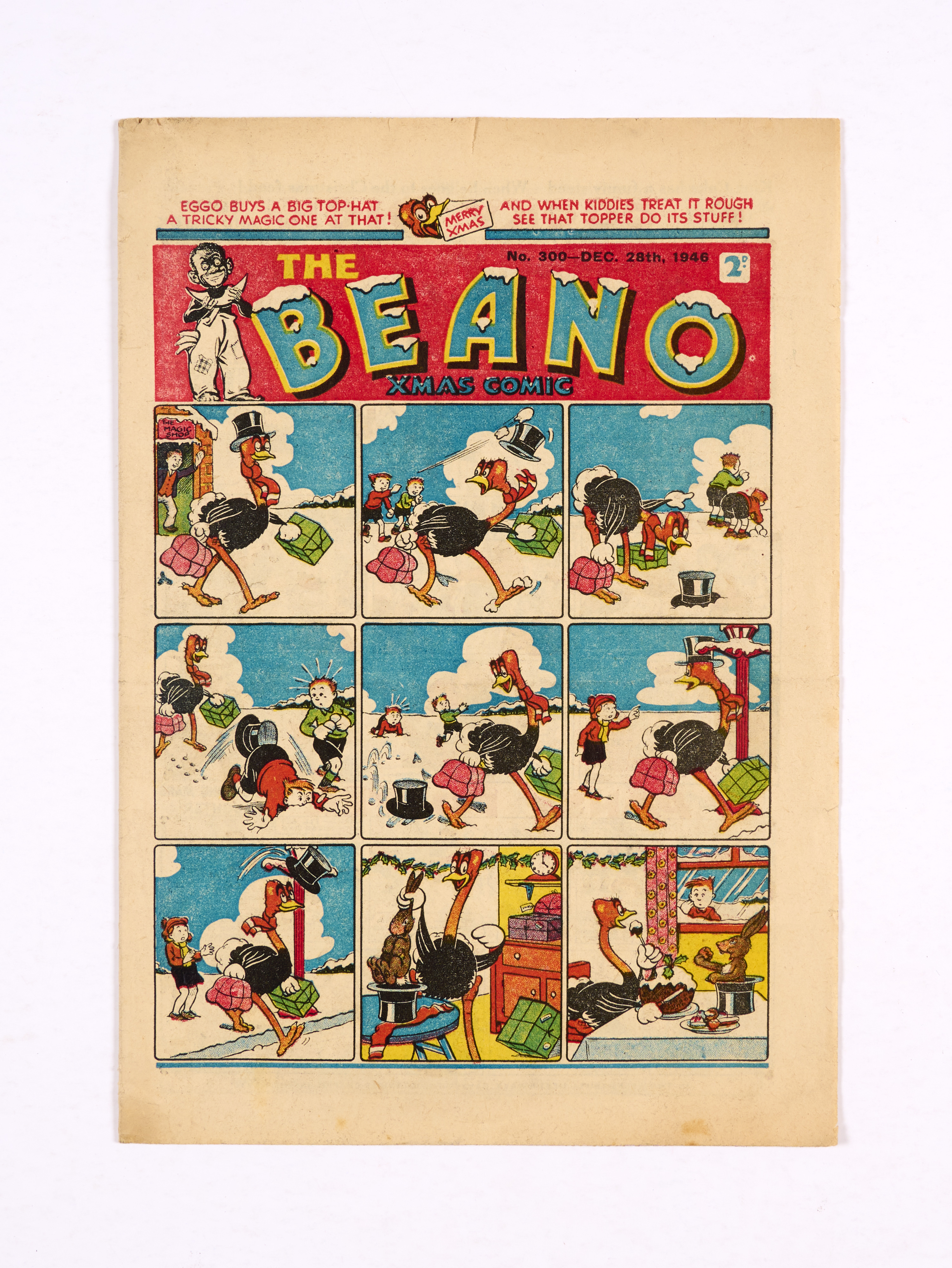 Beano 300 Xmas (1946) Top margin ½" tear to all pages [vg+]