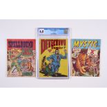 Detective 4 (L. Miller 1950s) CGC 6.0. With Mystic 43 [vg], and Spellbound 48 (F. Four cover) [