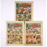 Dandy (Sept-Oct 1940) 147, 148, 149. Propaganda war issues with Addie and Hermy, Wildfire the War