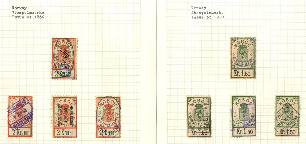 NORWAY collection housed in six Eclipse albums from Revenues incl. 1886 vals to 12kr, 1898 - Image 3 of 3