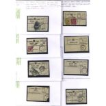 PARCEL POST LABELS (44) range in mixed condition incl. Bristol (6), Glos (5), Herefords (15),