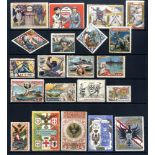 DELANDRE VIGNETTES collection of these popular WWI patriotic labels, many 100's housed in six albums
