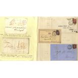 LIVERPOOL 1809-1934 collection on leaves of 68 covers incl. 1821 circular mileage mark, 1835 PAID