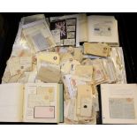 MISCELLANEOUS ACCUMULATION in a carton. QV-QEII many 100's of covers filling a large box incl. items