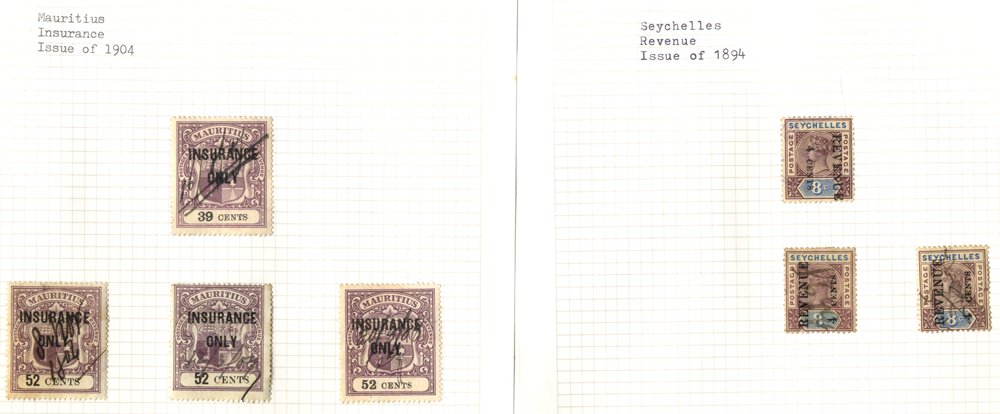 MAURITIUS Revenues album containing duplicated ranges incl. Bill of Exchange 1869 1d, 2d, 4d, 6d, - Image 3 of 3