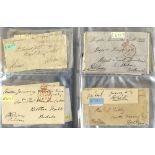 FREE FRANK FRONTS (approx 400) within two small display albums letters R & S, strong in 1830's