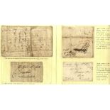 LIVERPOOL 1740's-1850's collection of 43 covers written up in a Senator album incl. 1743 entire to