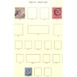 COLLECTION 1856-1970 (360 stamps) on Windsor leaves incl. 1867 5s Pl.2 U (crease), 1902 2/6d & 5s