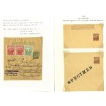 Postal stationery collection mounted on pages incl. newspaper wrappers, the majority QV but a few