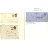 LIVERPOOL & DISTRICT 1860's-70's (mainly) range of covers (27) & stamps on piece (52) maily duplex