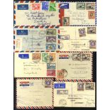 BRITISH COMMONWEALTH 1936-63 album of covers (92) all addressed to Switzerland, nearly all one