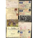 P.O.W MAIL WWII postal stationery items, covers or postcards (15) to and from a British prisoner