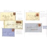 SIDEWAYS DUPLEX POSTMARKS 1850's-60's collection of approx 145 covers + a few pieces, majority
