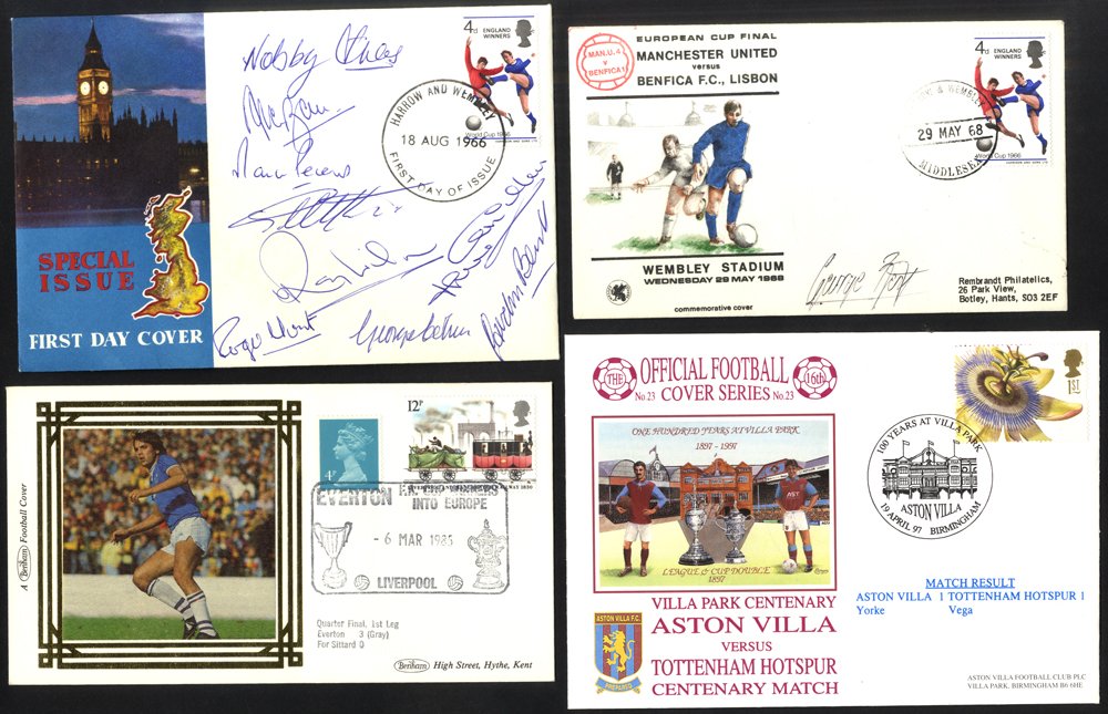 FOOTBALL commemorative cover collection housed in seven albums, featuring matches from Britain,