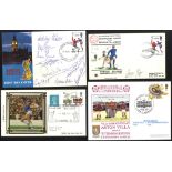 FOOTBALL commemorative cover collection housed in seven albums, featuring matches from Britain,