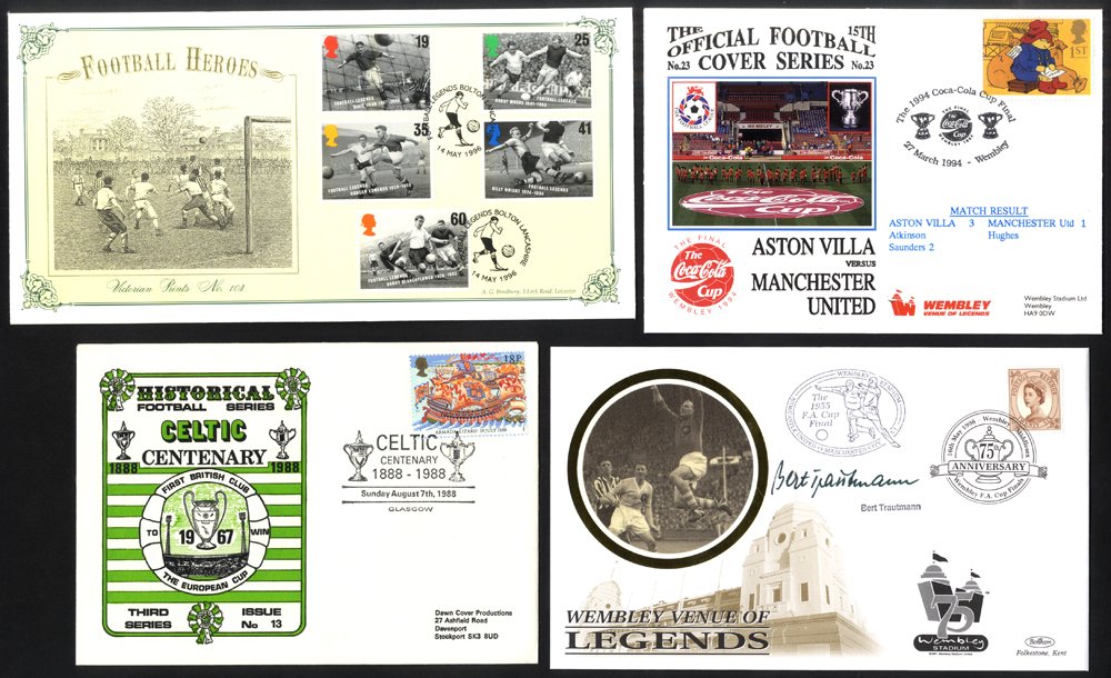 FOOTBALL commemorative cover collection housed in seven albums, featuring matches from Britain, - Image 2 of 3