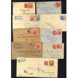 1916-24 range of covers (18) & fronts (2) bearing 1916 issue frankings incl. registered to USA (