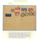 1930 Airmail cover from Glasgow to Argentina with an attractive mixed franking of KGV 9d olive,