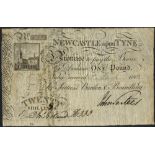 Newcastle upon Tyne £1 (20 shillings) dated 1803 series No. X333 for Surtees's, Burdon &