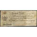 Newark bank £1 dated 9th January 1809 series No. 657, Pocklington, Dickinson and Company, outing